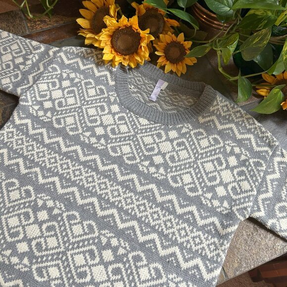 Alya Fair Isle Crew Neck Sweater (NEW) - Picture 1 of 12